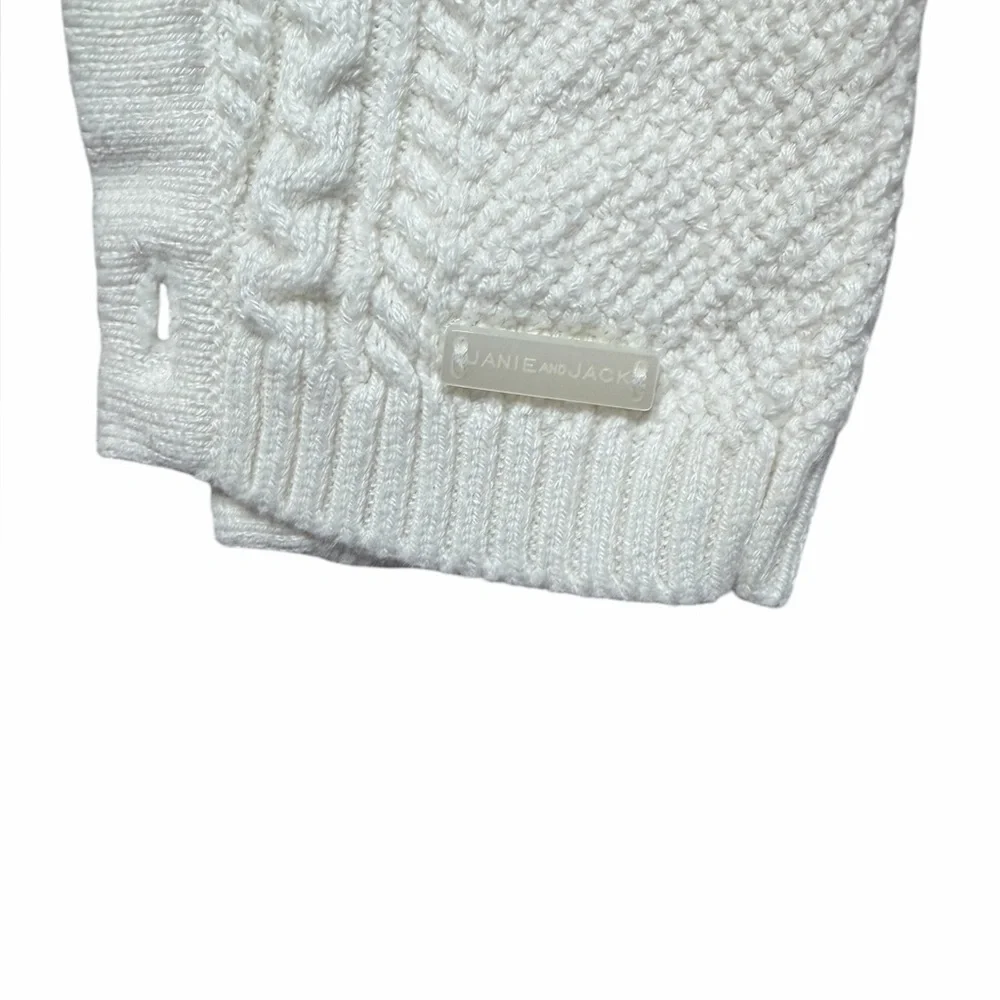 Janie and Jack Cream Cable Knit Baby Onesie Size 0 - 3 Months